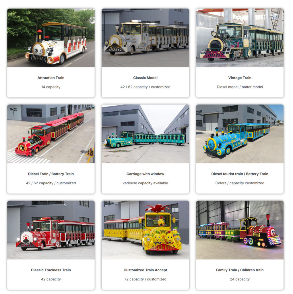 Comparison of various amusement train models