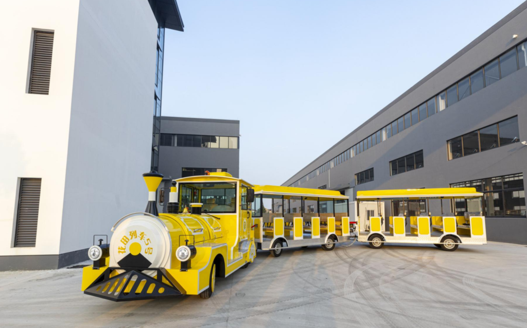 High-quality amusement park train in operation