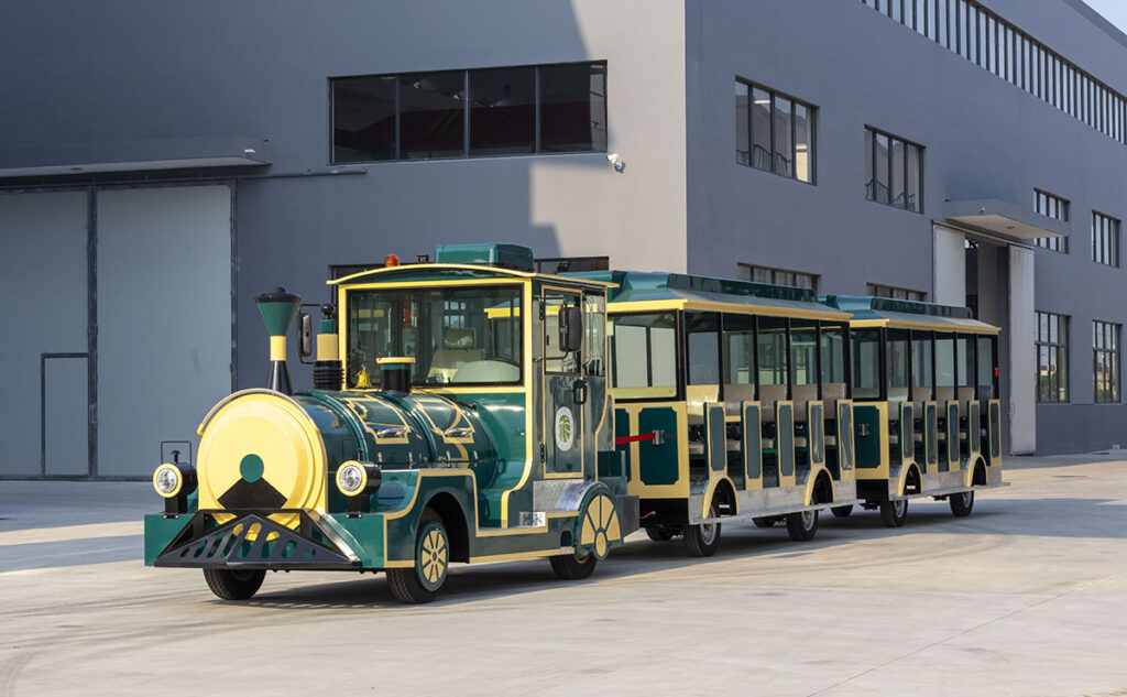 Trackless train factory production